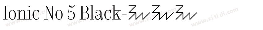 Ionic No 5 Black字体转换